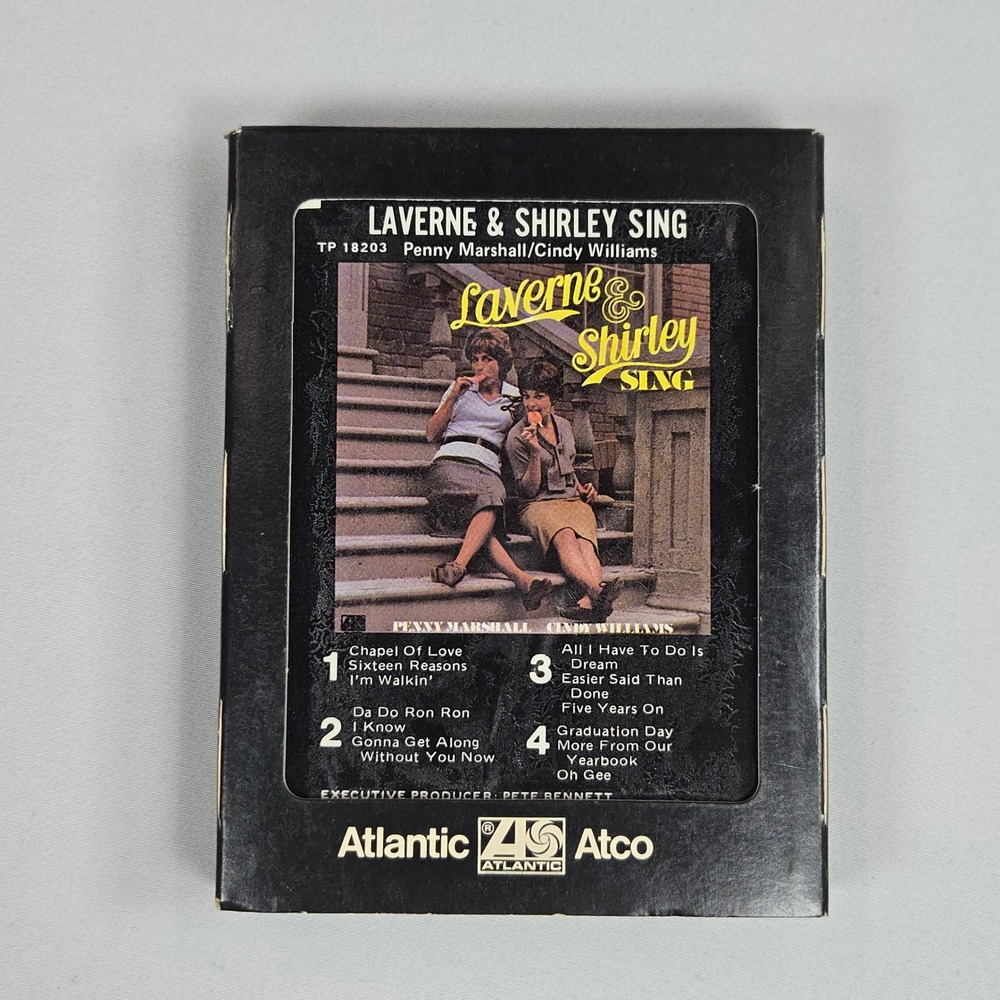 Rare Vintage 1976 Laverne & Shirley Sing 8 Track Atlantic Records Untested